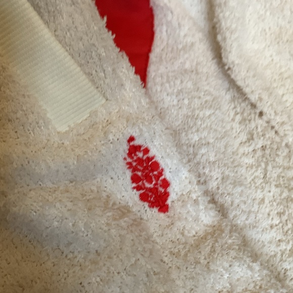 FP MOVEMENT Oversized Cuddle Up Jogger Pants NWT Ivory Cherry Red - Picture 6 of 8